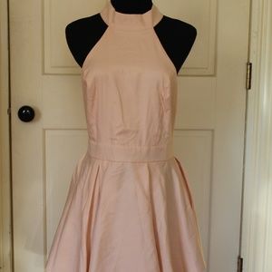 Pink Formal Halter Flair Dress